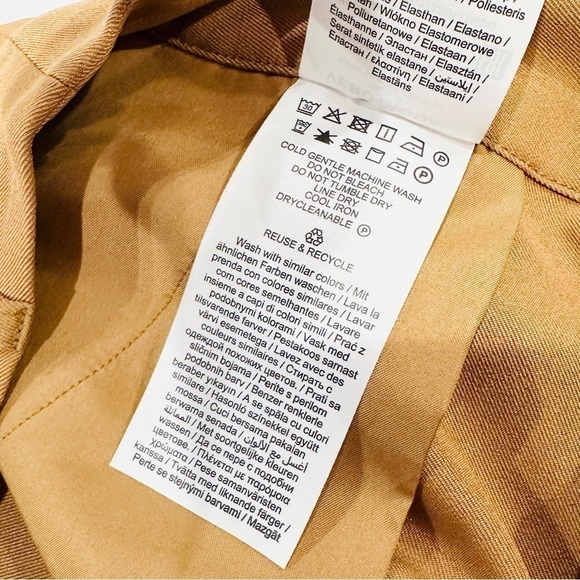 NWT Aware Vero Moda Yellow Ochre/Marigold Button Cuff Pant Mabel NW Ankle Pants - Picture 6 of 8